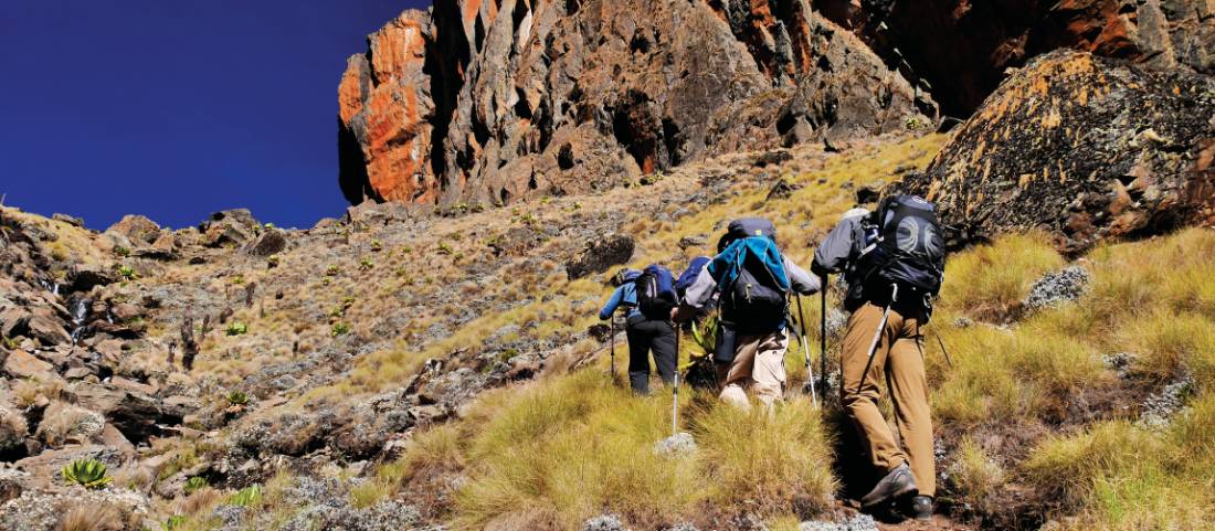 Blessed with stunning weather as we trek the Alpine Zone |  <i>Heike Krumm</i>