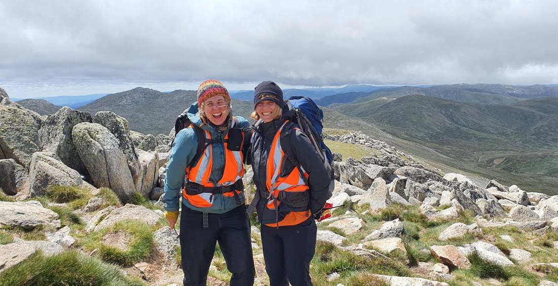 All smiles hiking to Mt Kosciuszko |  <i>Zuzanna Kania</i>