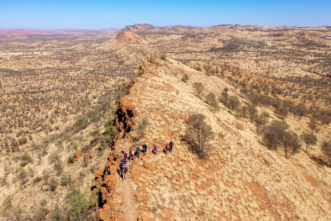 The Larapinta Trail follows the rocky spine of the West MacDonnel Ranges | <i>Shaana McNaught</i>