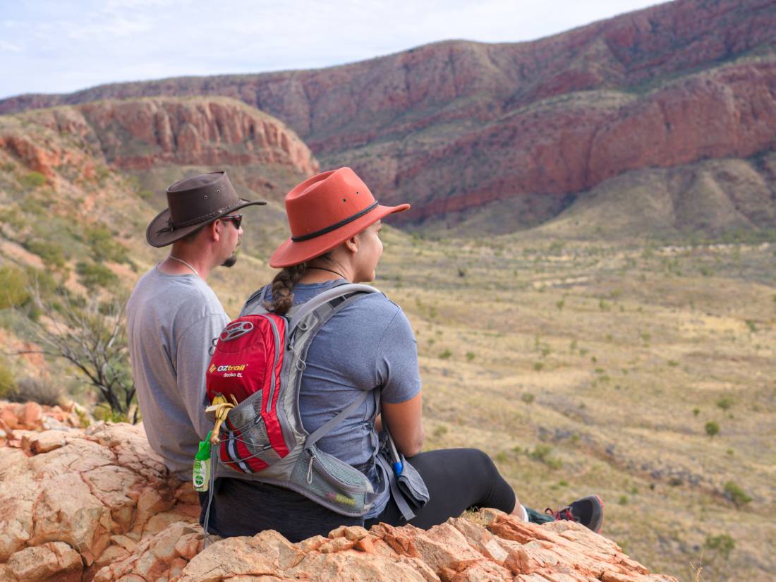 Enjoying the views on the Larapinta Trail |  <i>Luke Tscharke</i>