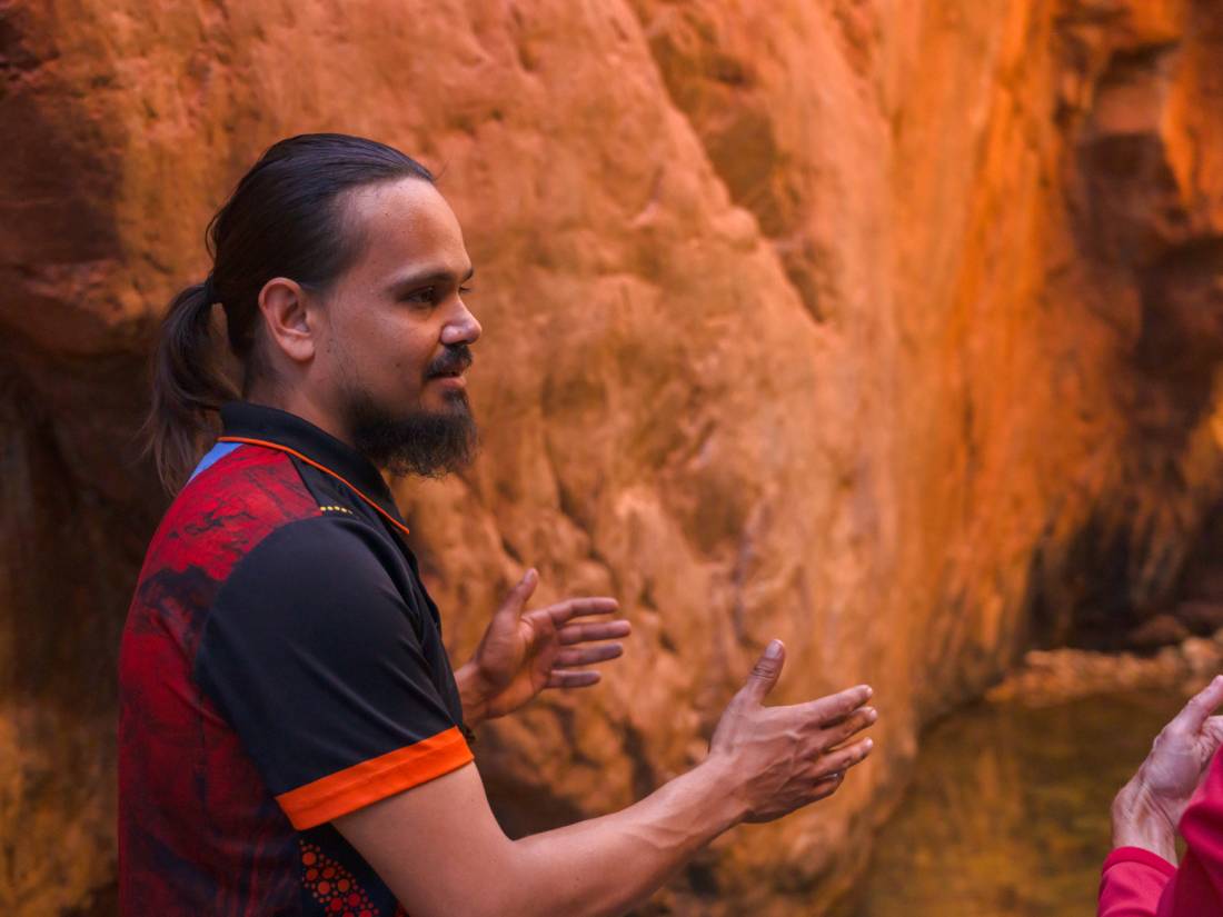 The cultural conversation at Standley Chasm will teach you more about Arrente country |  <i>Luke Tscharke</i>