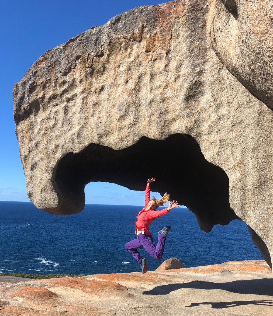 Remarkable Rocks jump | <i>Di Westaway</i>