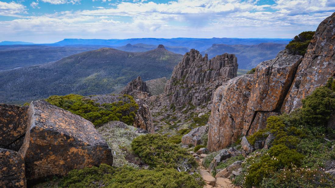 The view from the top of Tasmania, Mt Ossa 1617m | <i>Mark Whitelock -</i>