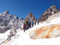 Pristine weather as we ascend over Renjo La Pass |  <i>Angela Parajo</i>