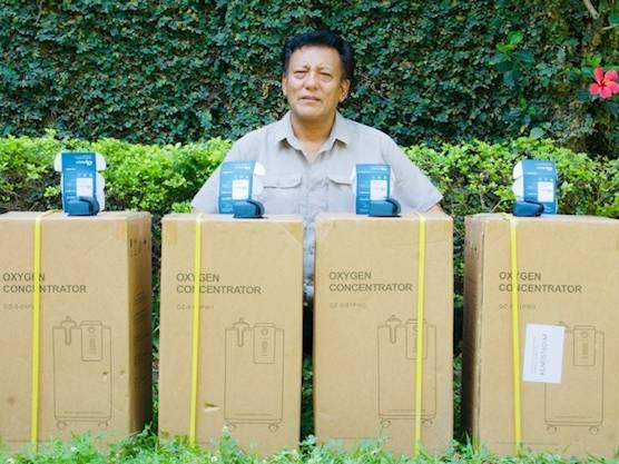 Tsewang Bista helped sourced oxygen concentrators and oximeters for Upper Mustang villagers