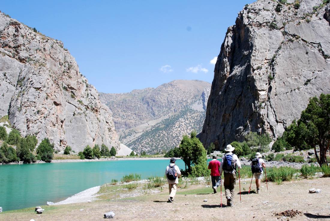 The alpine lakes of the Fann Mountains are aqua blue |  <i>Chris Buykx</i>