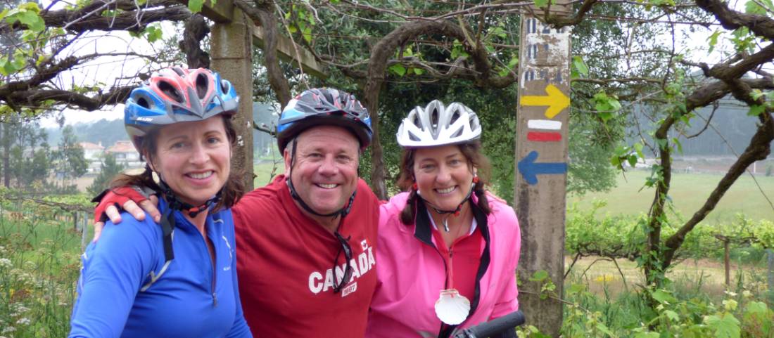 Happy cyclists on the Porto to Santiago self guided cycle |  <i>Pat Rochon</i>