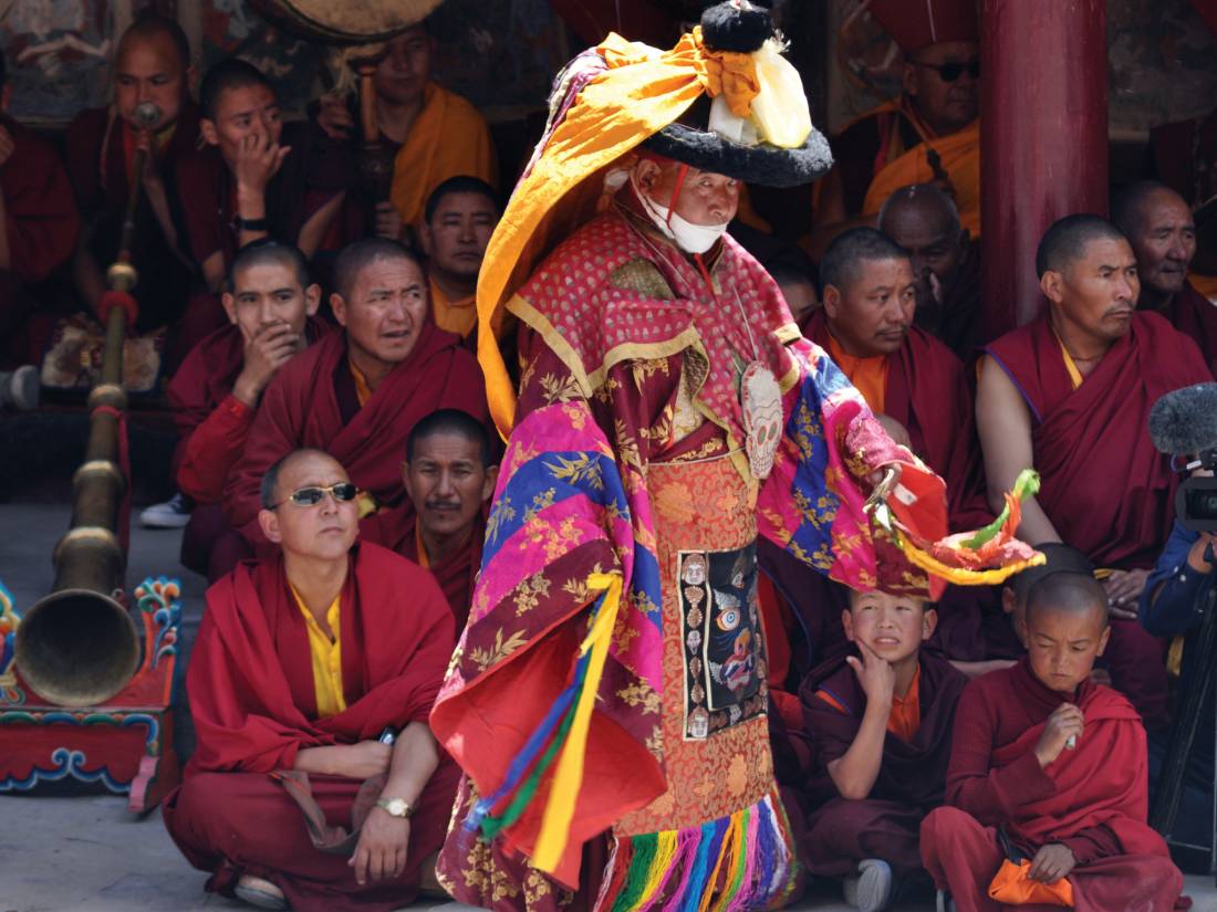Traditional and elaborate masked dancer at the Hemis Festival |  <i>Adam Mussolum</i>