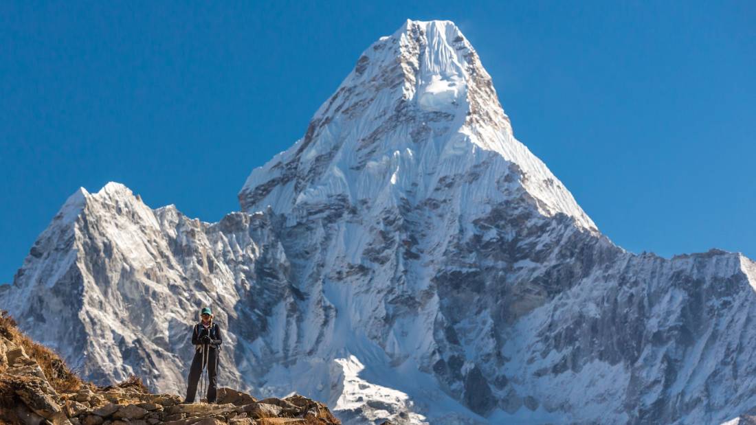 On the trail in front of Ama Dablam |  <i>Phillip Gordon</i>
