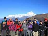 Group shot in front of Dhaulagiri |  <i>Brad Atwal</i>
