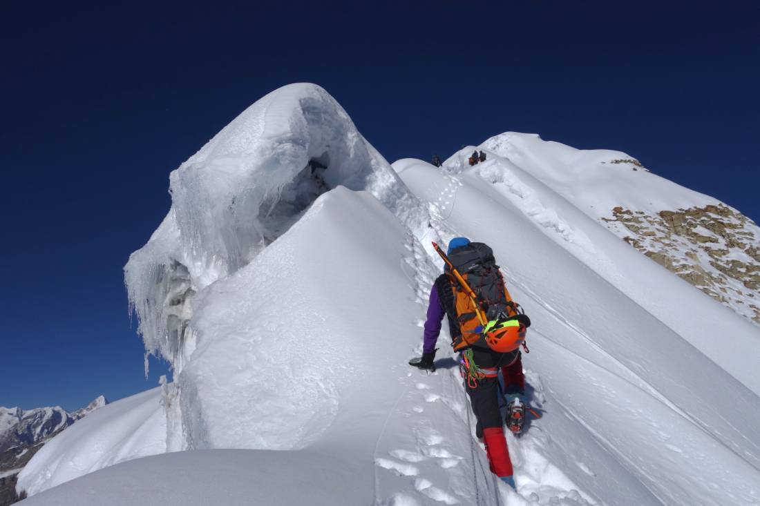 Approaching the summit of Cholo in perfect conditions, Khumbu region, Nepal | <i>Soren Kruse Ledet</i>