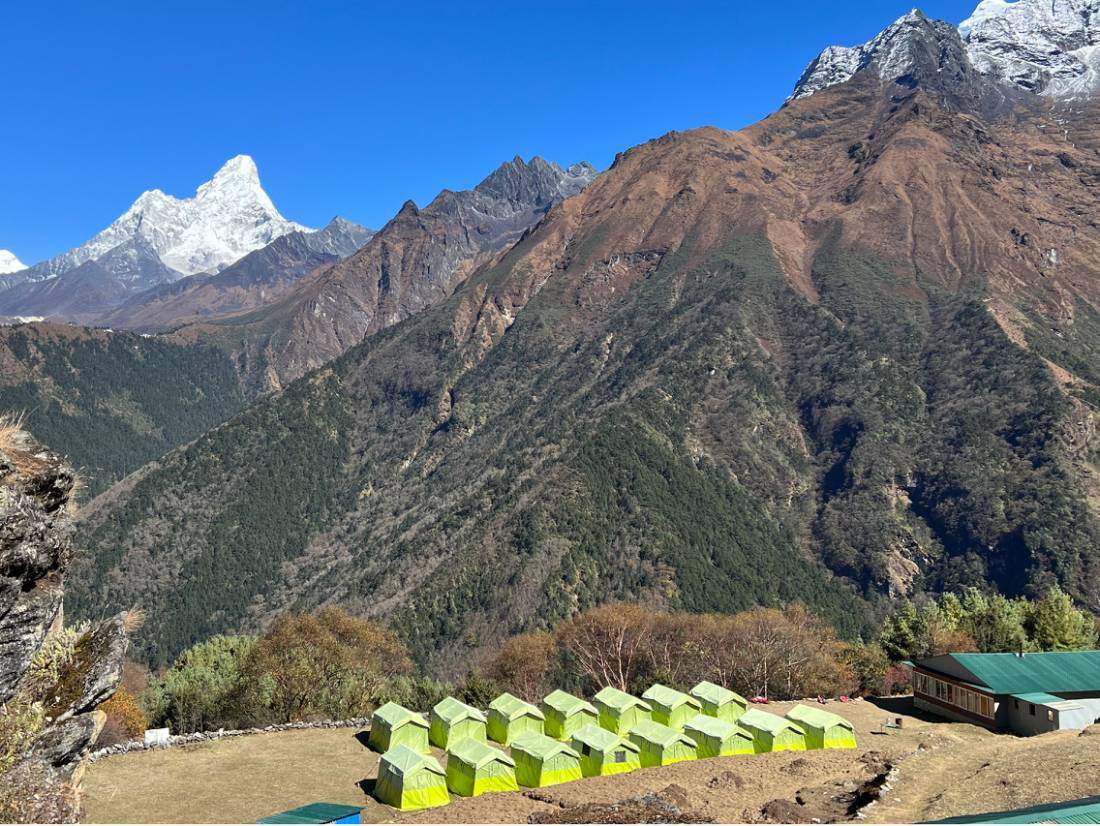 Comfortable campsites in the Everest region |  <i>Sue Badyari</i>