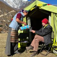 Comfortable campsites in the Everest region |  <i>Sue Badyari</i>