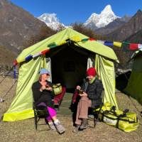 Comfortable campsites in the Everest region |  <i>Sue Badyari</i>