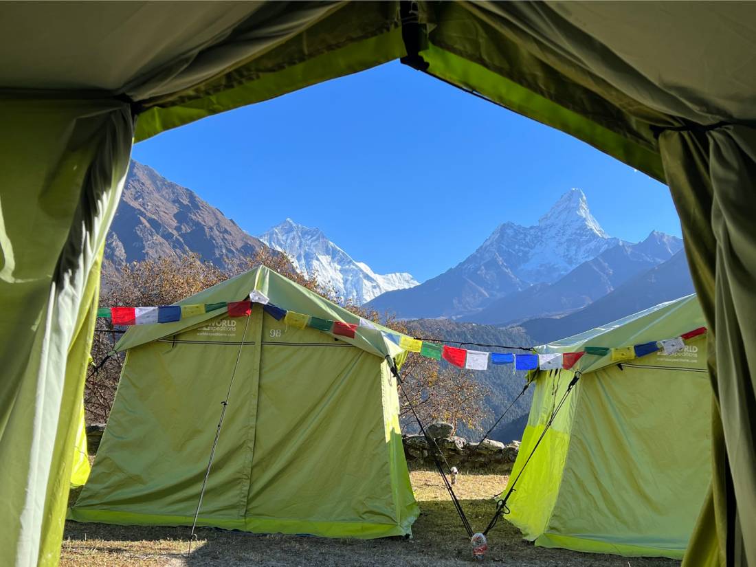 Comfortable campsites in the Everest region |  <i>Sue Badyari</i>