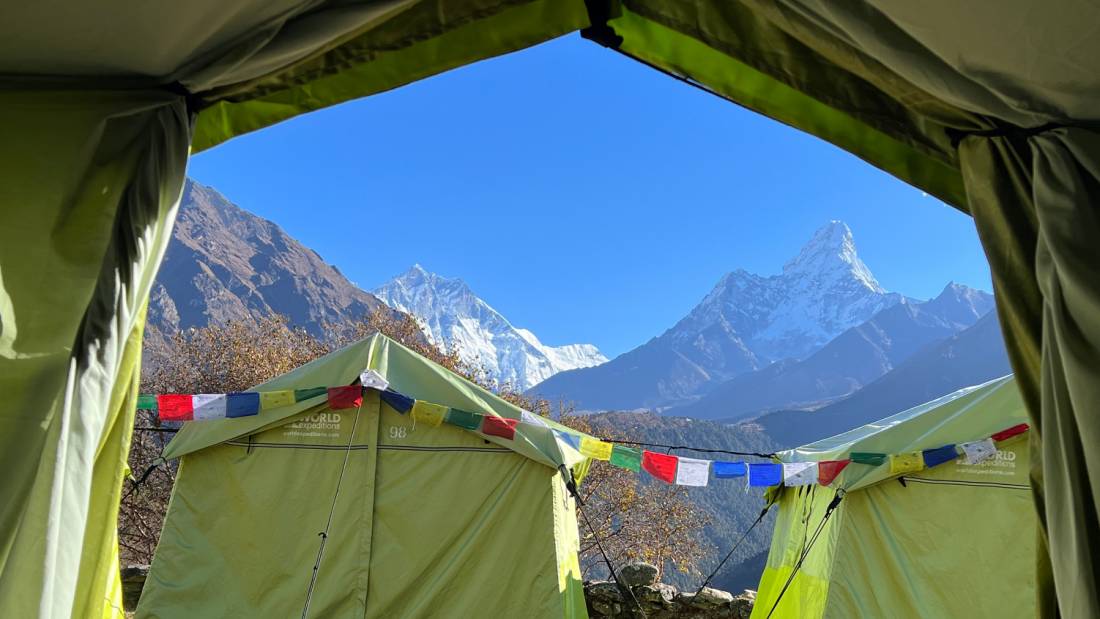 Comfortable campsites in the Everest region | <i>Sue Badyari</i>