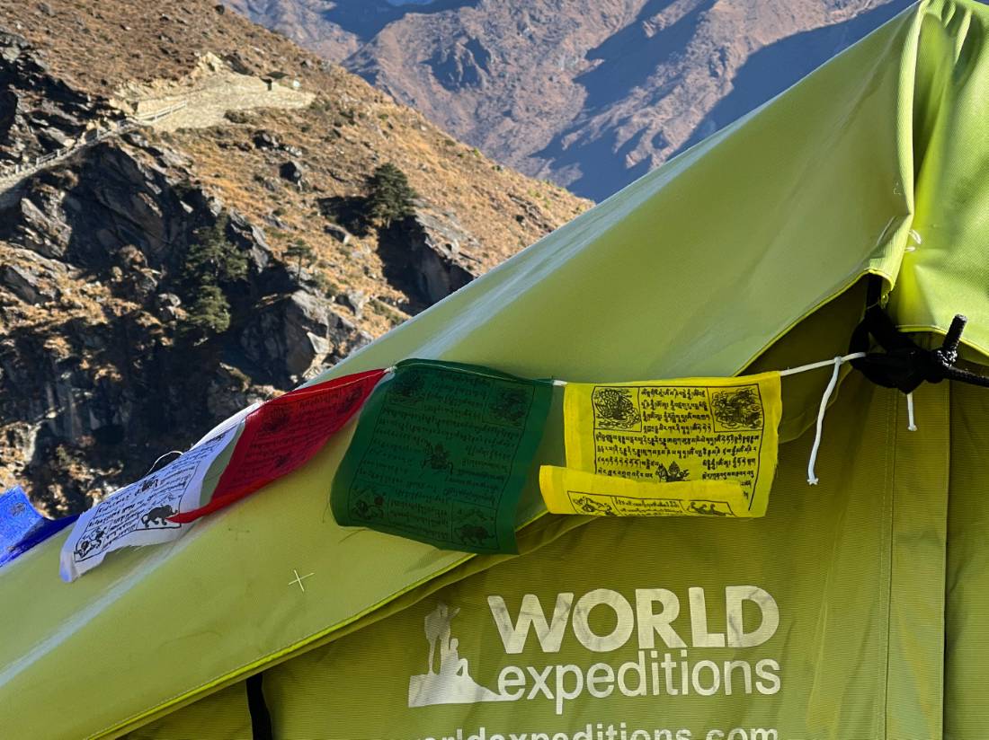 Comfortable campsites in the Everest region |  <i>Sue Badyari</i>