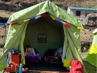 Comfortable campsites in the Everest region |  <i>Sue Badyari</i>