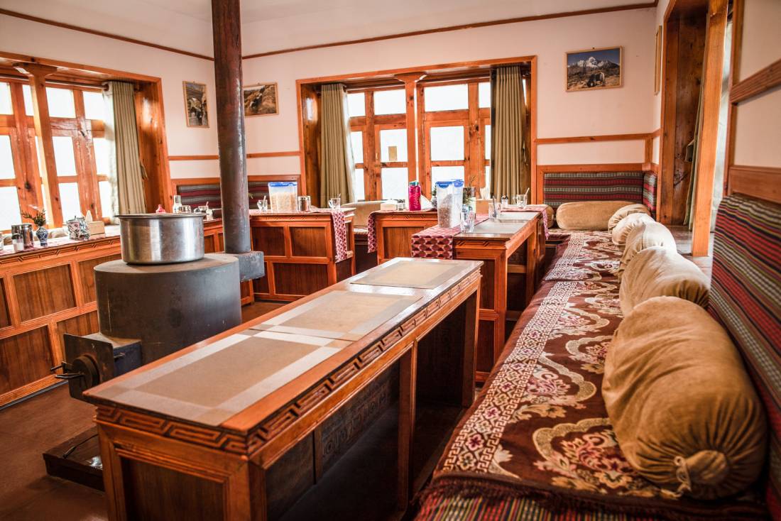Relax after your trek in our warm and cosy dining rooms |  <i>Tim Charody</i>