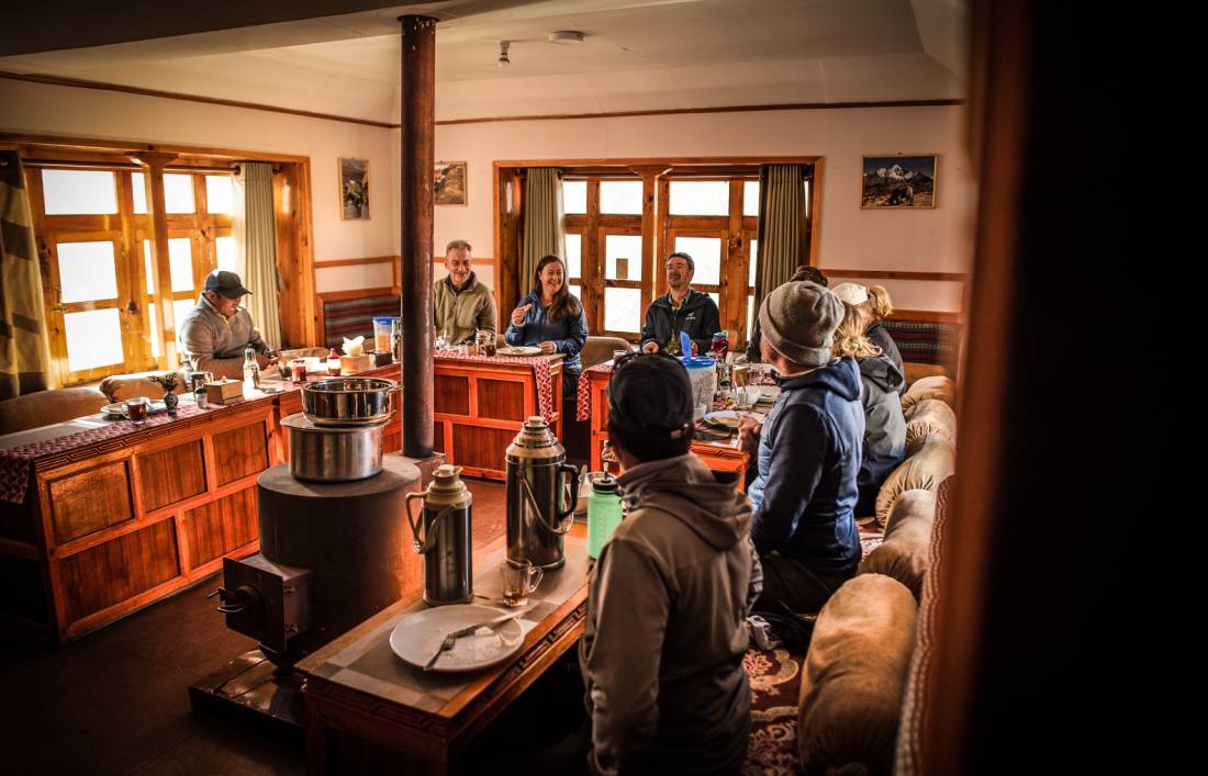 Relax in our warm and inviting dining room at our Eco-Comfort Camps |  <i>Tim Charody</i>