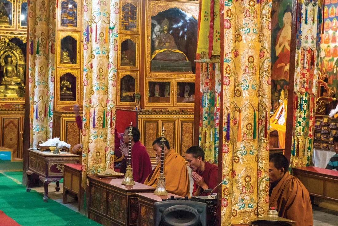 Private puga at Tsarang Gompa in Mustang |  <i>Margie Thomas</i>