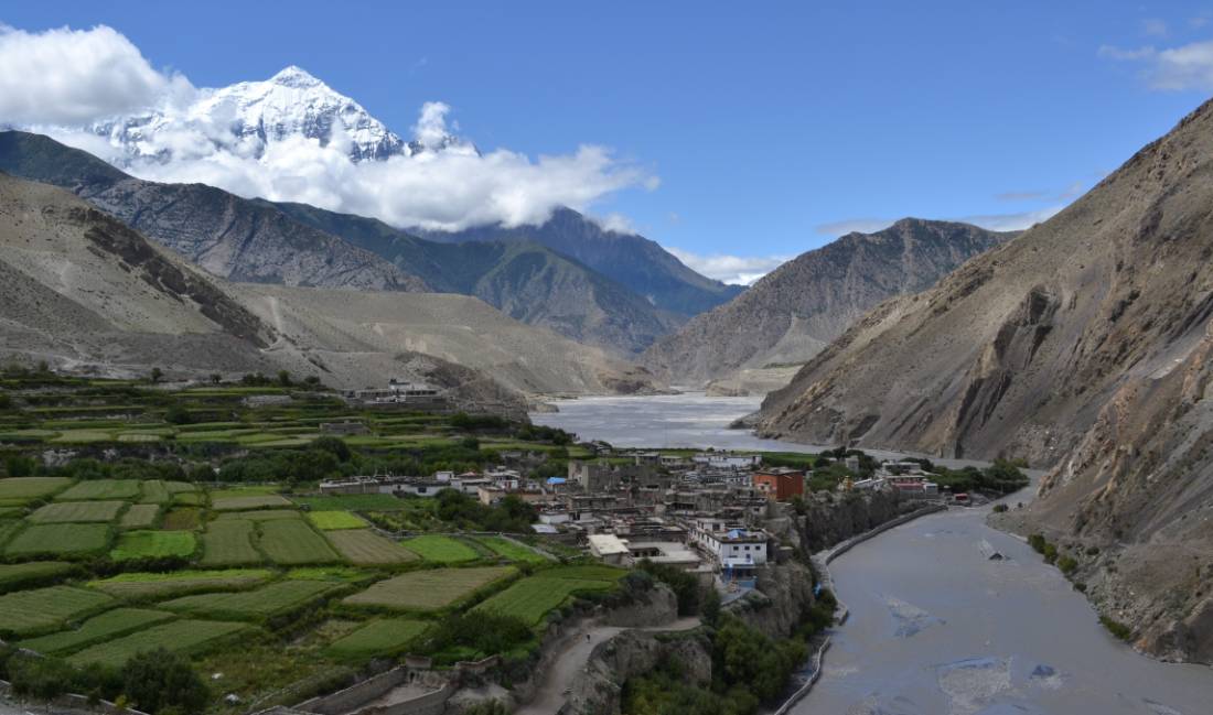 View of the Kali Gandaki river from Kagbeni, gateway to Upper Mustang. | <i>Margie Thomas</i>