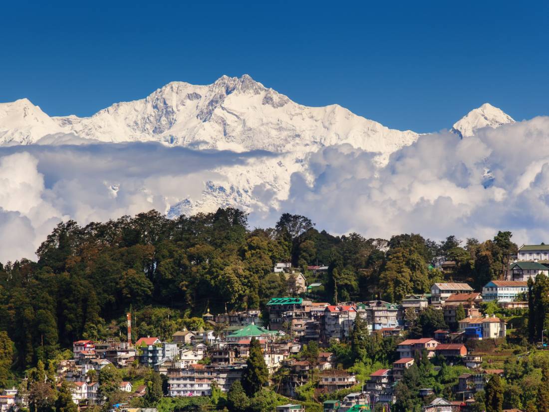 Darjeeling, with Kanchenjunga in the background