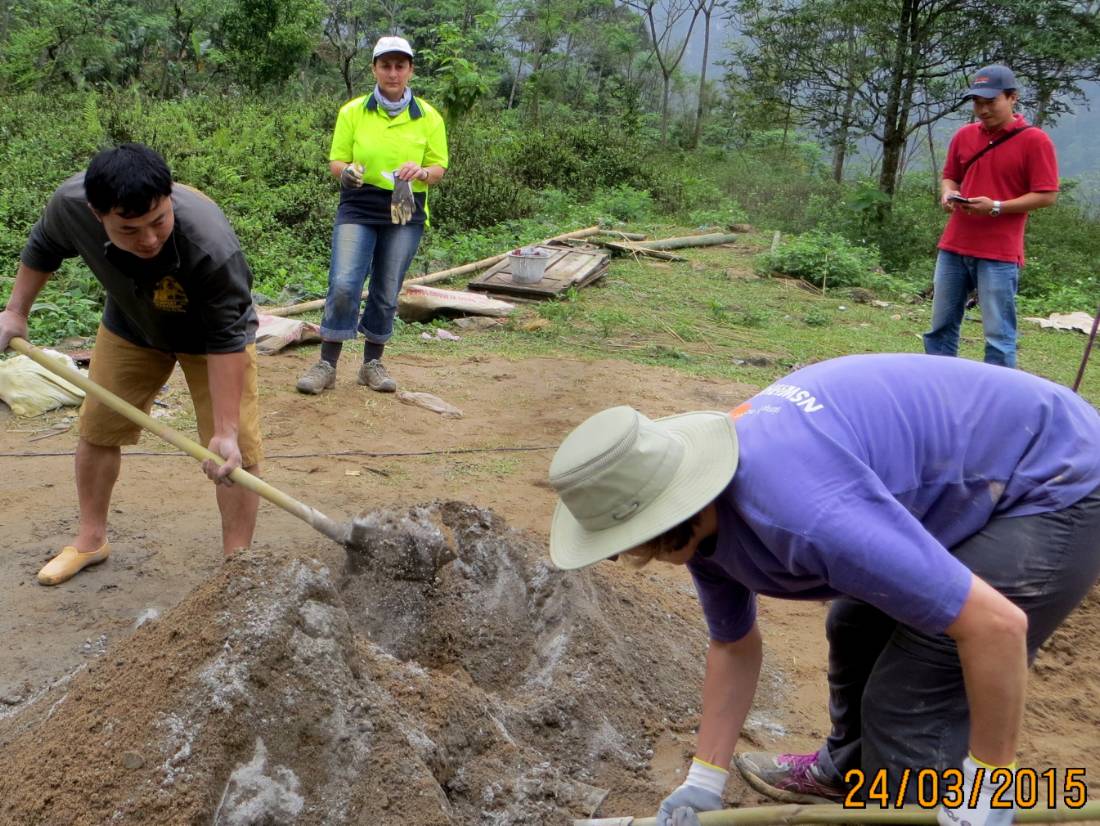 Working hard at Thanh Son Elementary School