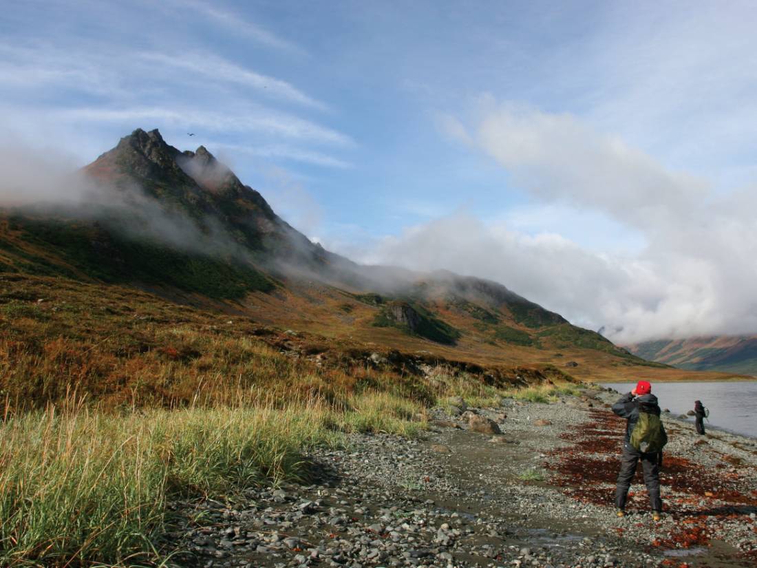 Exploring the coast line of Bukhta Natalia |  <i>Keri May</i>