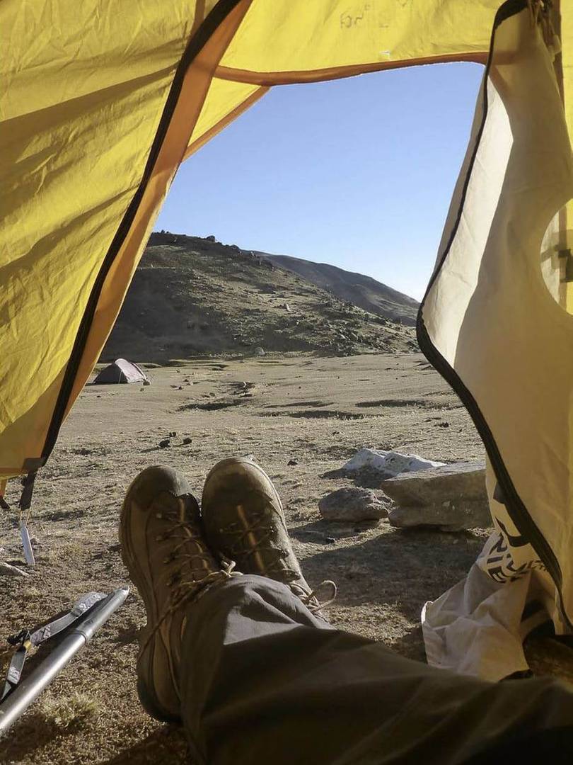 Tent views from our camp in Illimani | <i>Anthony Bohm</i>