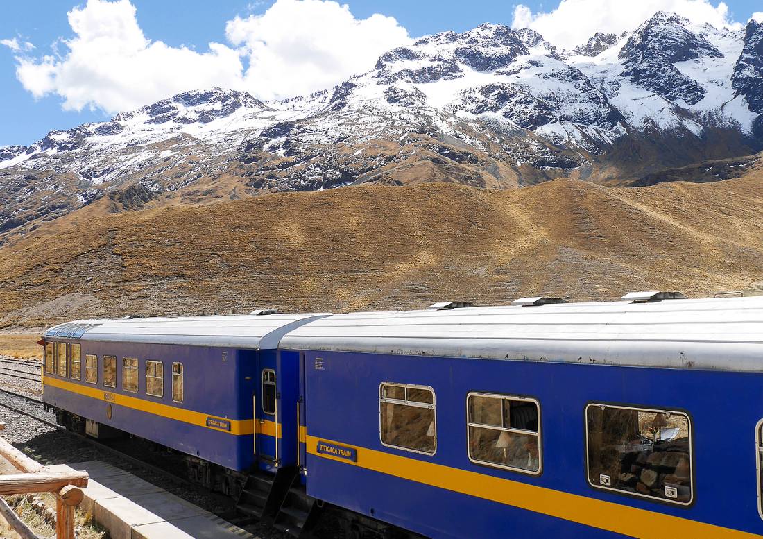 A stop at La Raya 4335 metres, the highest point on the Cusco to Puno Train | <i>Natalie Tambolash</i>