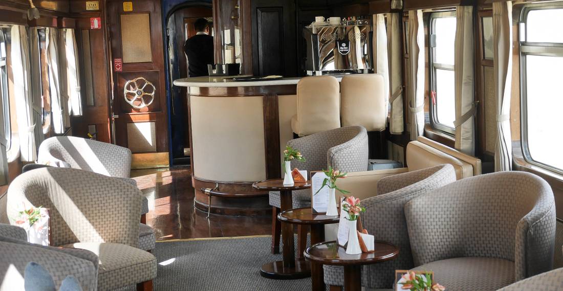 The bar car at the back of the train | <i>Natalie Tambolash</i>