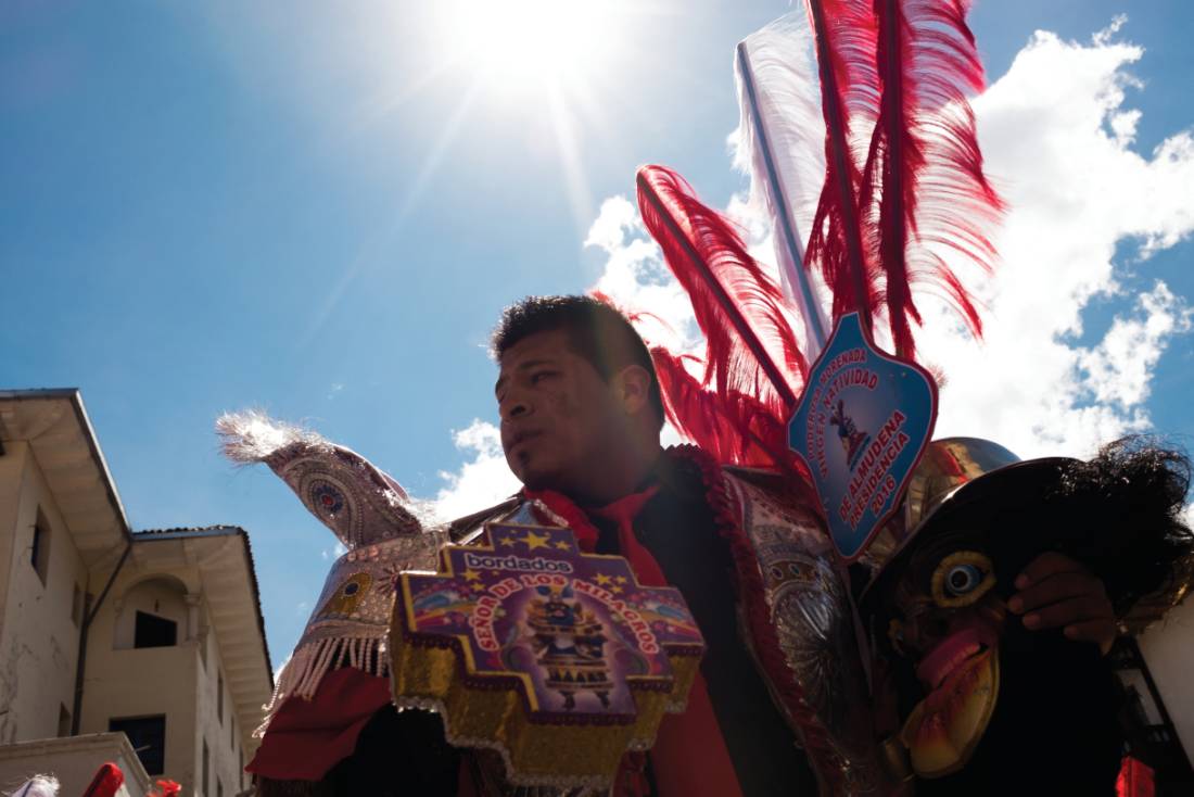 Inca folk dancing, gigantic parades and vibrant costumes at a festival in Cusco