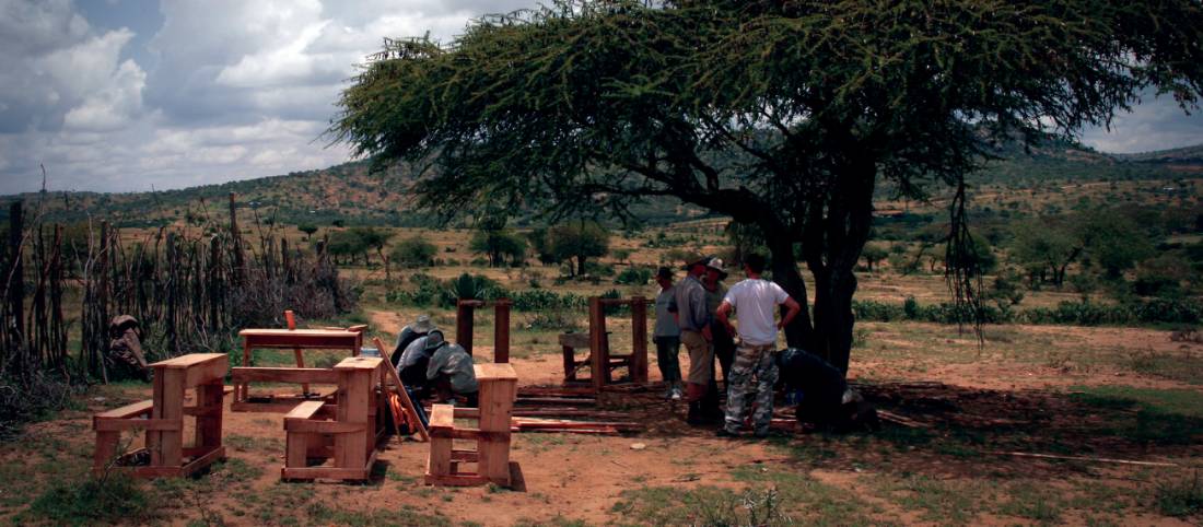 Simple tasks, like constructing new desks for a local school, leave a lasting impact | Trent O'Donnell